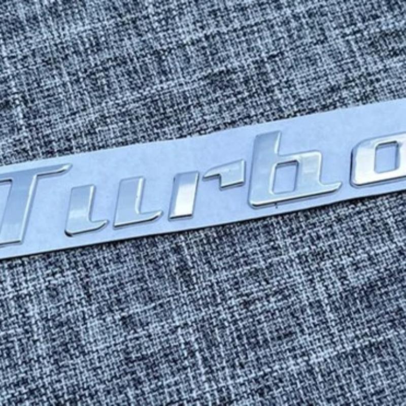 New Metal Car Badges Turbo Trunk Emblem Stickers Decals Decor Turbocharger Boost Loading Boosting