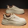 Men's thick-soled heightening casual shoes, comfortable lace-up sports shoes, lightweight, small and medium-top