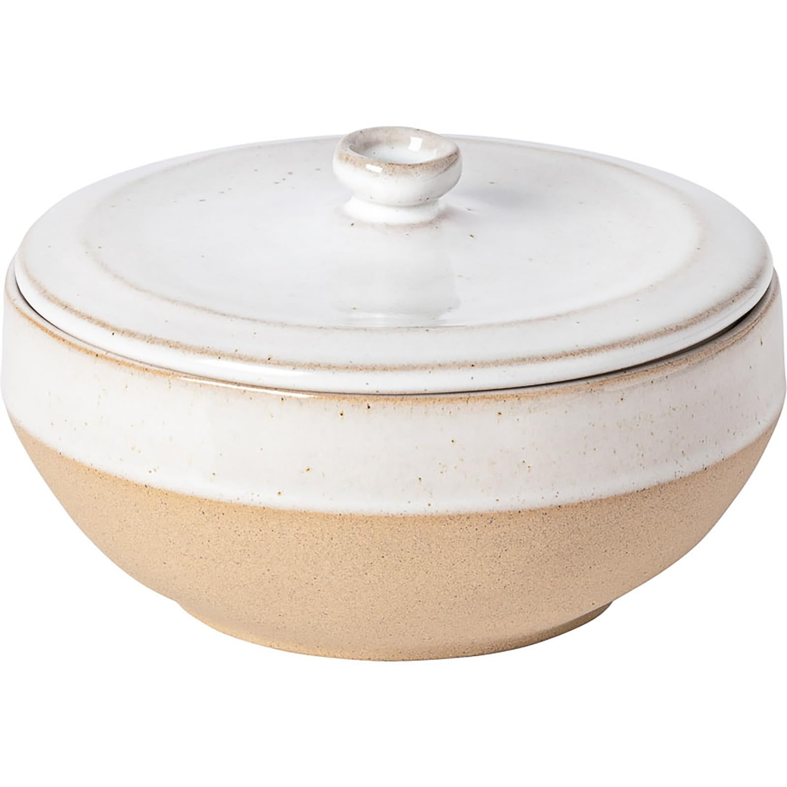 

Officially Imported Costa Nova Covered Casserole Canister, Approx. 15cm, Microwave and Dishwasher Safe, Marrakech White, Sable Blanc, 2VGH151-SBL