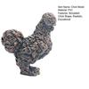 Simulated Chick Model PVC Corncrake Black White Rooster Polish Chickens Figurine Statue