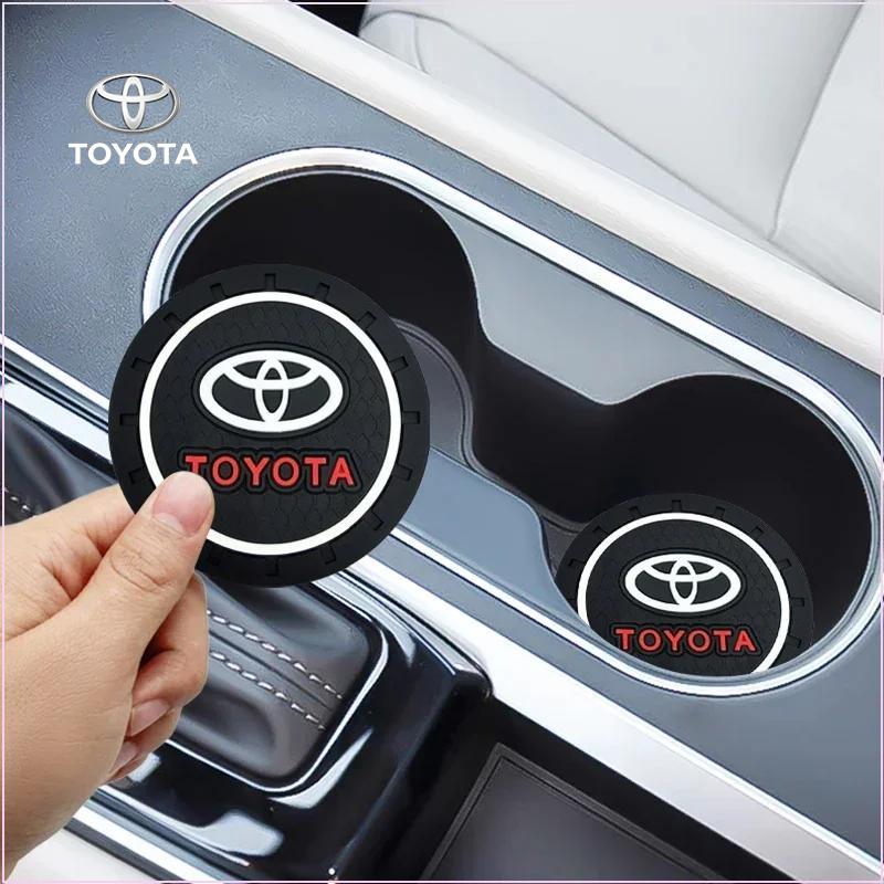 Silica Gel Car Coaster Water Cup Anti-slip Pad for Toyota TRD Aygo Vitz Vios Yaris Yaris Mark-X Mirai Corolla Avensis