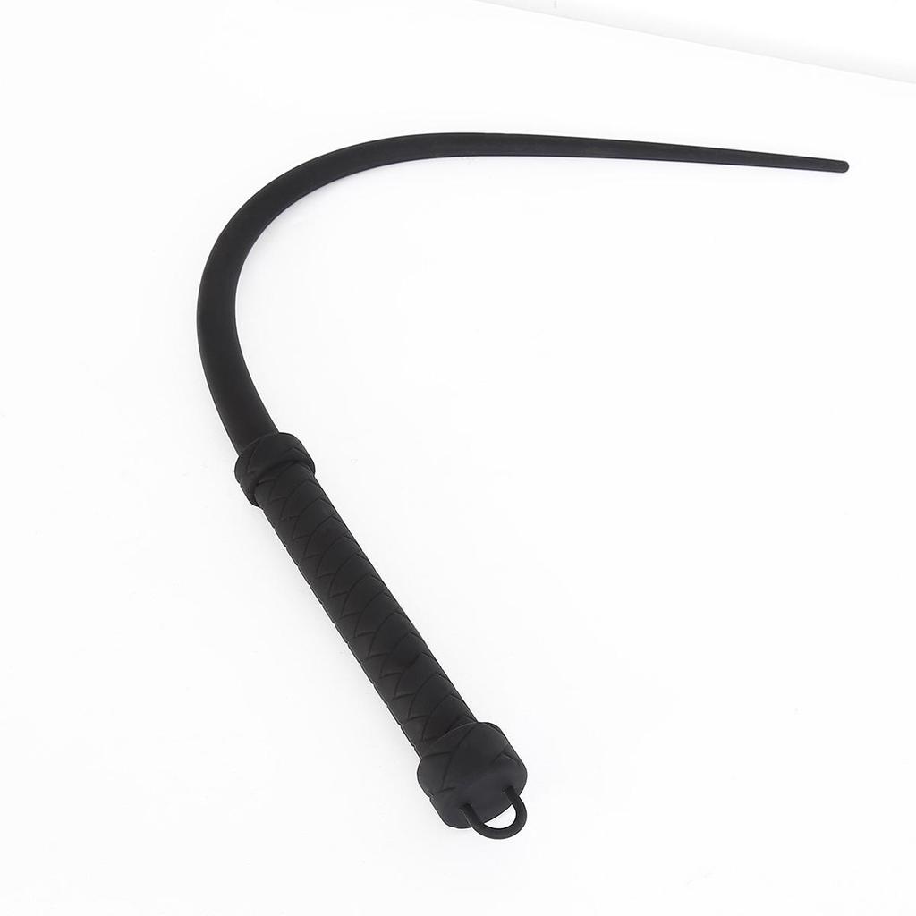 Silicone & Leather Horsewhip for Training and Flirting