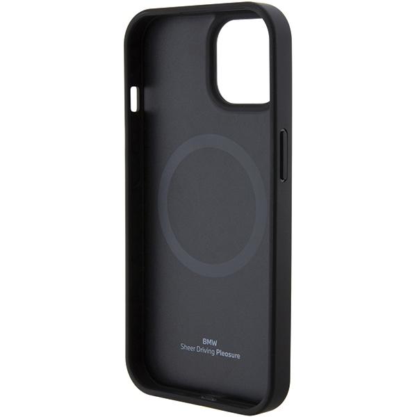 Etui Do iPhone 15 Plus BMW MagSafe Skórzane Czarne