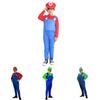 Super Mario Bros Luigi Kostüm für Kinder und Erwachsene Atmungsaktives Ganzkörper-Cosplay-Kleid mit exquisiter Verarbeitung