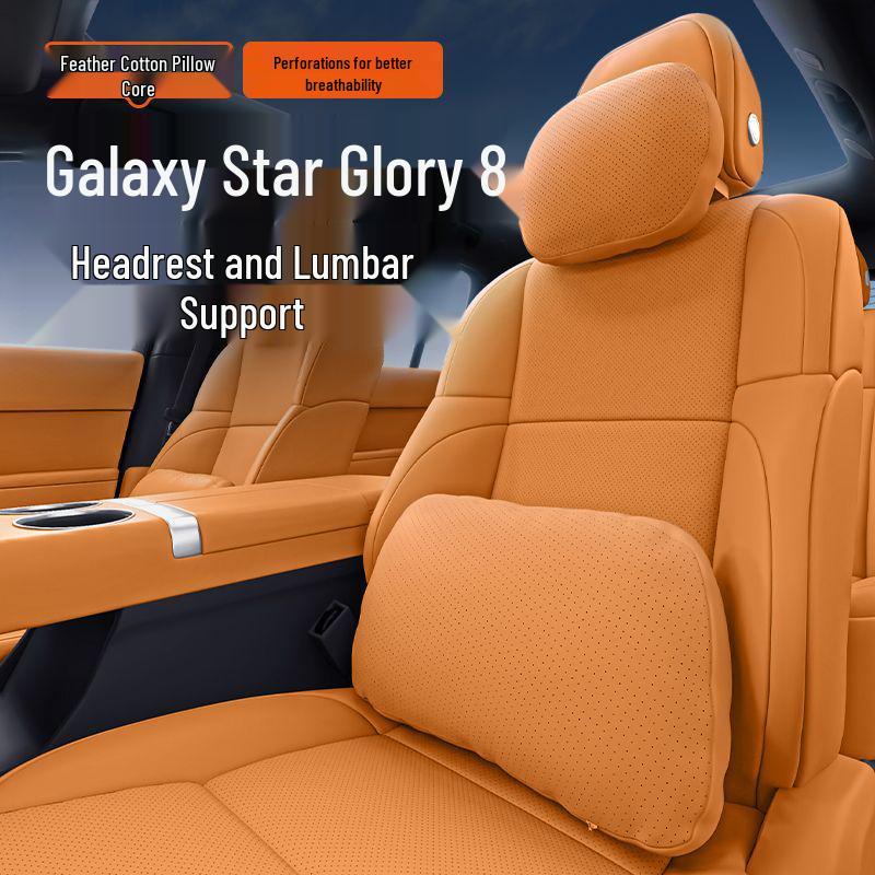 Galaxy Star 8 Auto-Innenraum-Set: Kopfstütze mit Lendenwirbelstütze und Nacken- und Taillenpolstern