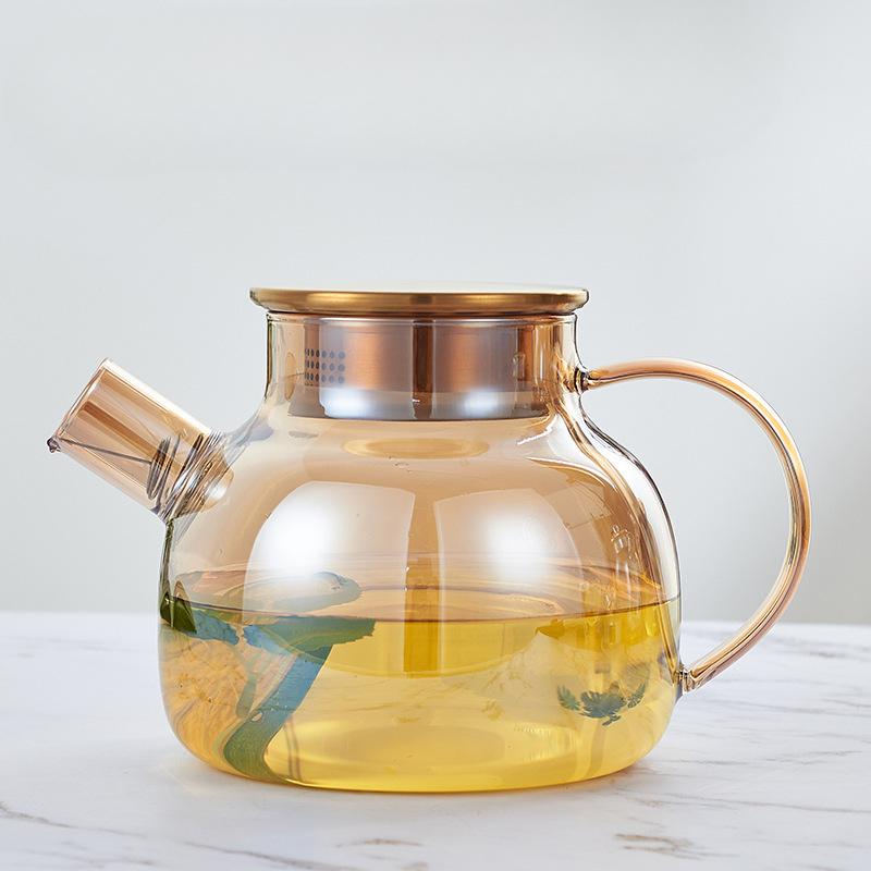 

Жаростойкий бытовой кувшин для напитков, стеклянный кувшин для сока, большой емкости, чайник для лимонной воды, прозрачный чайник для чая/холодной воды 1000ml