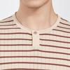 Men's Mulberry Silk & Lyocell Striped T-Shirt