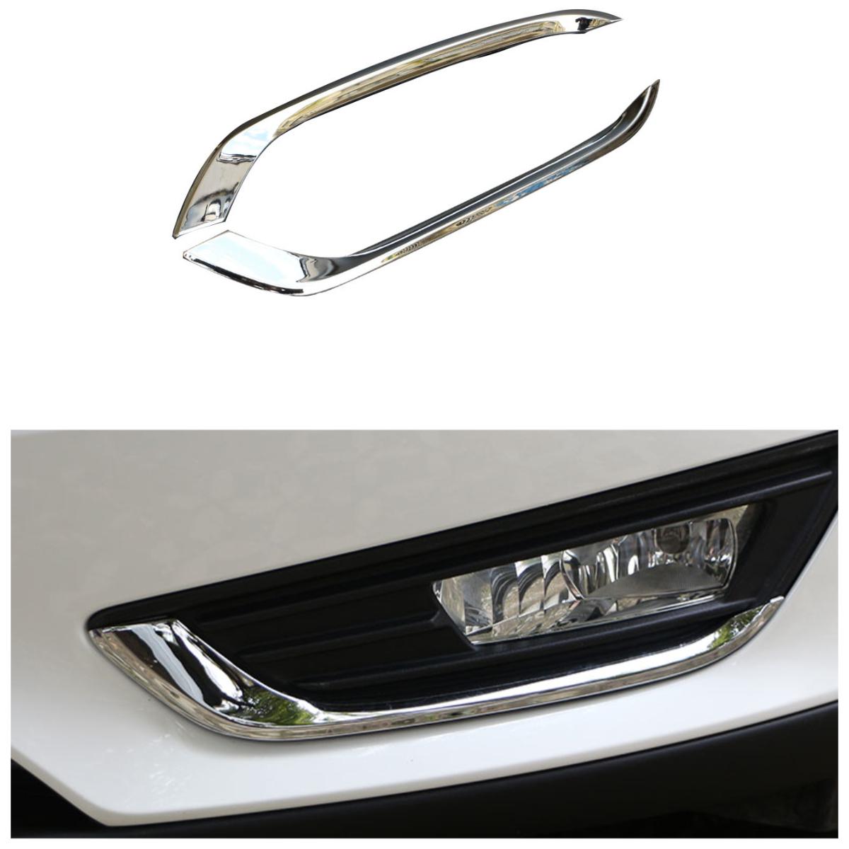 

2 шт. Хромированные АБС накладки на передние противотуманные фары, рамки противотуманных фар для Ford Focus MK3 2012-2015, аксессуары для стайлинга автомобиля Style1