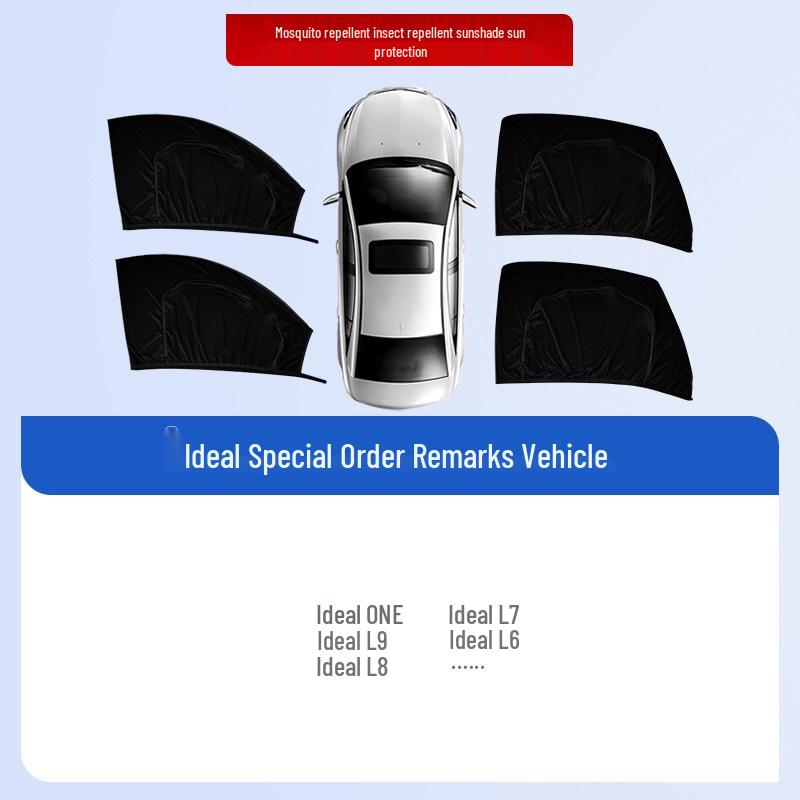 Car Window Sunshade & Anti-Mosquito Mesh Curtain for Privacy and Insect Protection