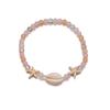 Bohemian Style Starfish Shell Mixed with Round Bead Women's Anklet