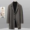SNOWFLYING Men's Double-Sided Wool Blend Mid-Length Overcoat