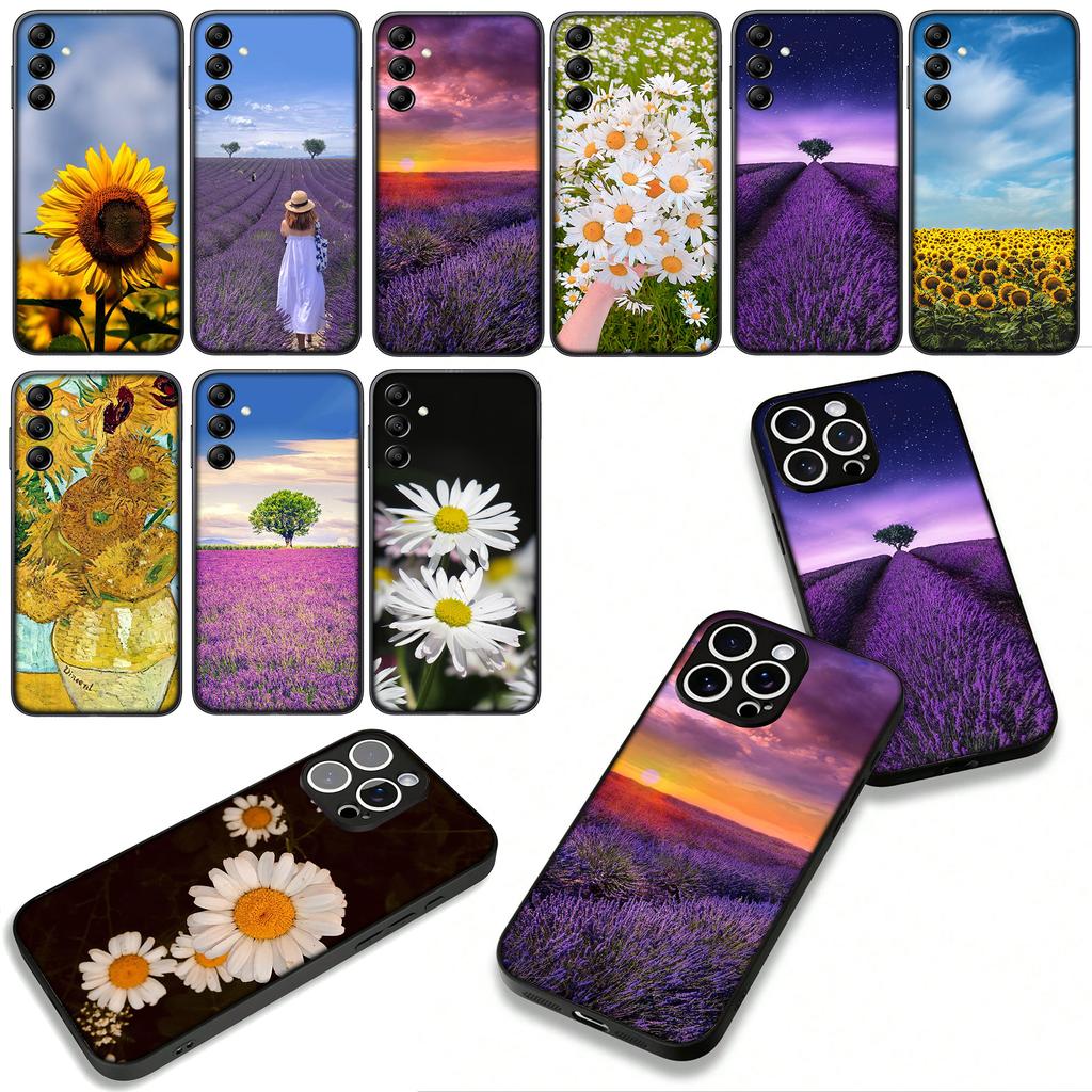 Sunflower Rose Flower Lavender Daisy Phone Cover for Apple iPhone 16 15 14 Plus 13 12 Mini 17 Pro Max + ProMax 16E Air Case
