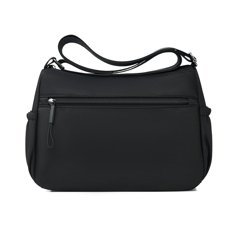 Vrijetijd Eenvoudige Dames Schoudertas Nylon Meerdere Vakken Waterdichte Messenger Bag Effen Kleur Vrouwen Schoudertas voor Uitjes