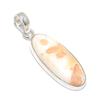 Orange Scolecite Gemstone Handmade 925 Steling Silver Jewelry Pendant 1.69" SU-9621