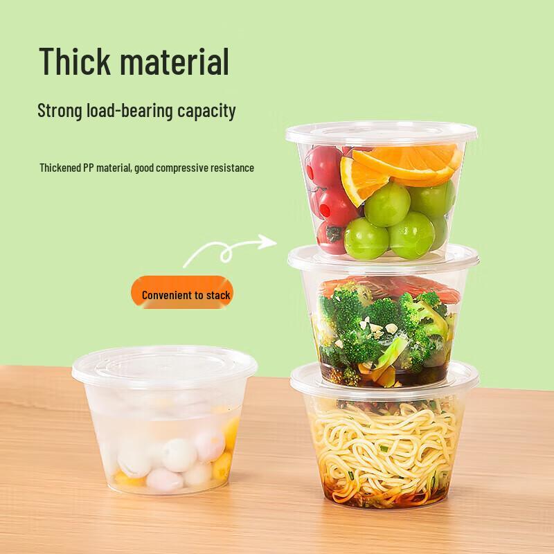 Disposable Round Transparent Takeaway Boxes
