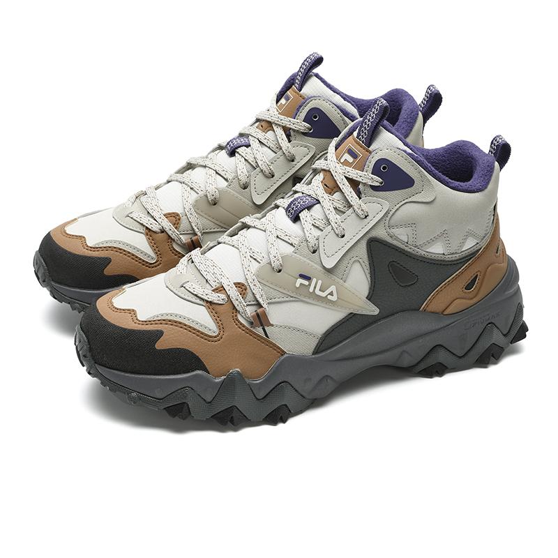 Fila Oakmont Mid Comfortable Versatile Fleece Casual Shoes Men Sneaker Brown F12M442111FIT