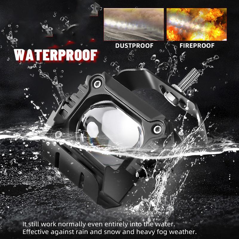 1/2pcs Motorcycle LED Fog Lights Spotlight 12-80V Auxiliary Fog Lamp Universal for Honda Harley