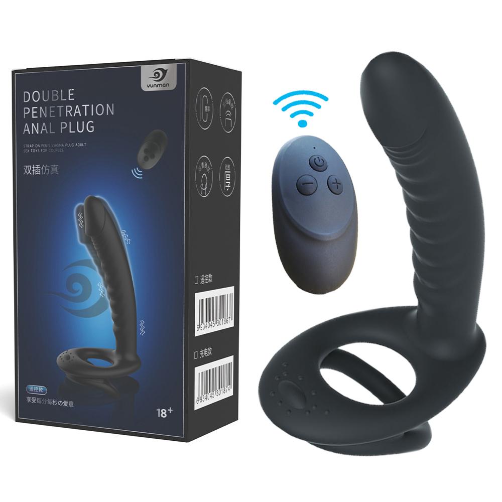 Männlicher Penis Penisringe Analvibratoren Verzögerung der Ejakulation Anus Butt Plug Vibrator G-Punkt Dildo Paare Ring Sexspielzeug für Männer Frauen