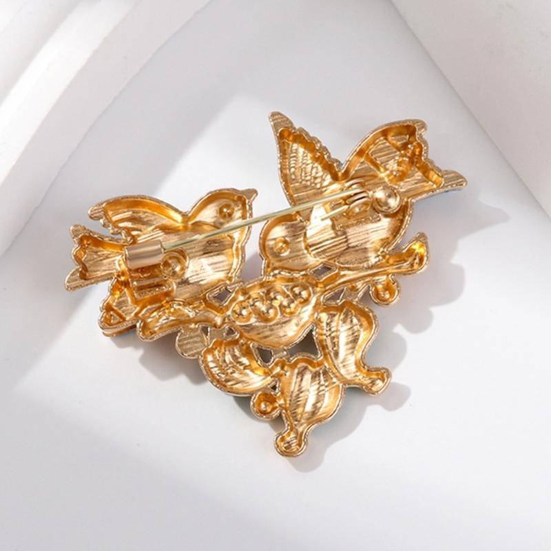 Stylish Alloy Bird Pin With Sturdy Plating Portable for Outfits Bags and Gift Giving