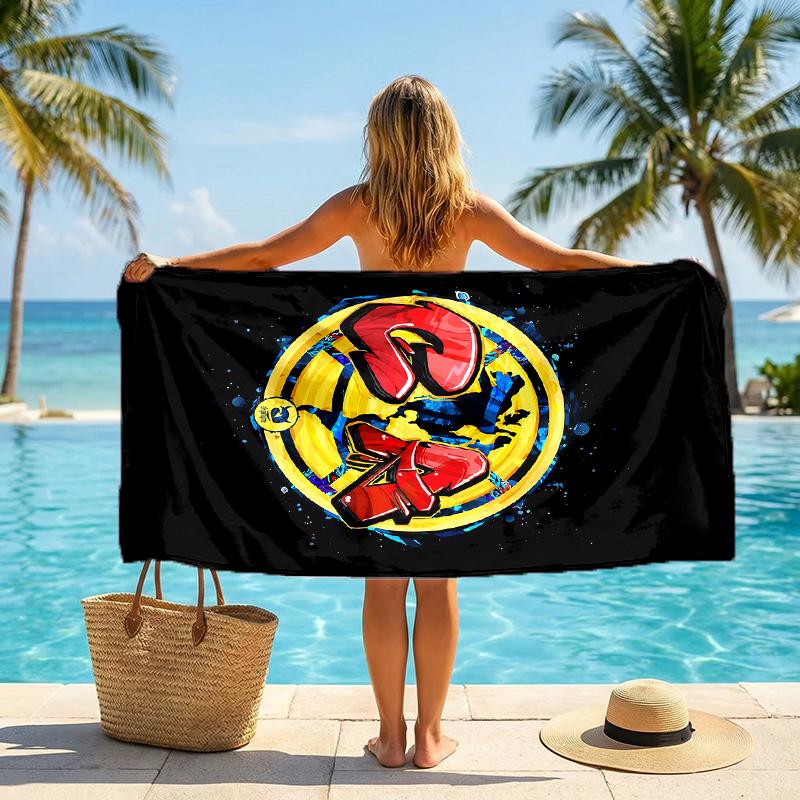 Club Amrica Fashion Beach Towel: Ideal for Summer Adventures Soft, Absorbent and Quick Drying Suitable for Swimming and Bathing