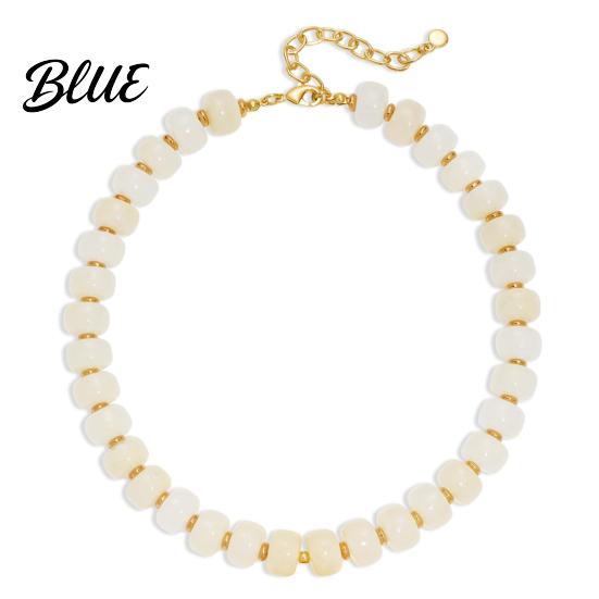Charmanter Hals Schmuck Klobiger Bunter Perlen Choker Harz Perlen Halskette