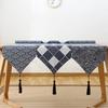 Inyahome Modern Unique Blue Table Runner For Home Dining Banquet Holiday Party Dinner Tables Cover Home Decor Christmas Gifts