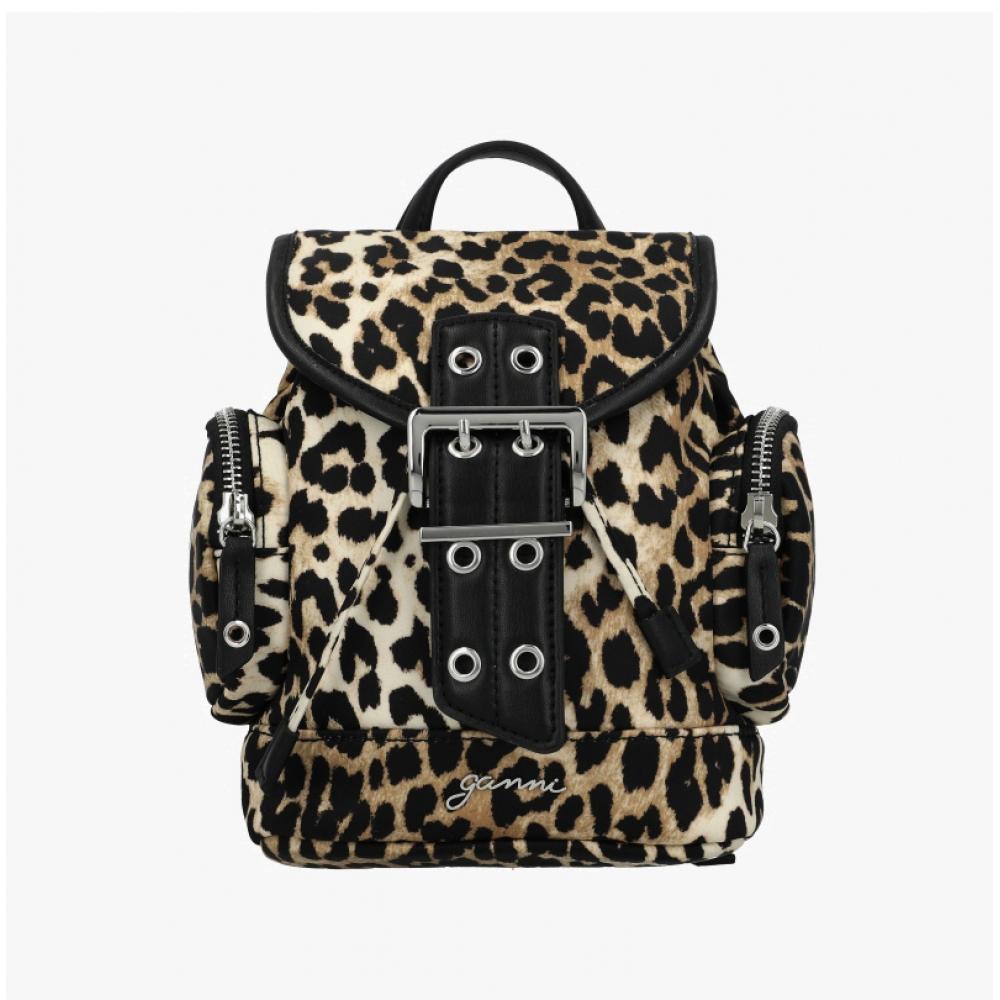 Ganni Nano Rucksack Leo-Print B2010008