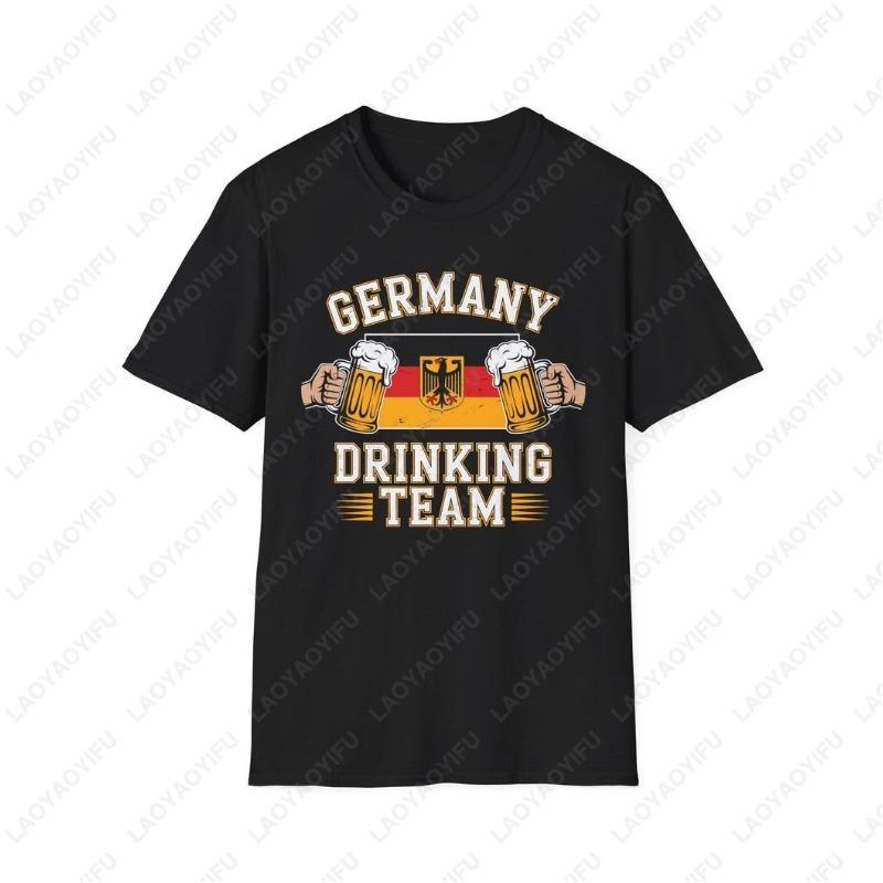 Germany Drinking Team Beer Festivals Oktoberfest TShirt Men Women Cotton Short Sleeve Fashion Unisex Hombre Camisetas Tees Gift S