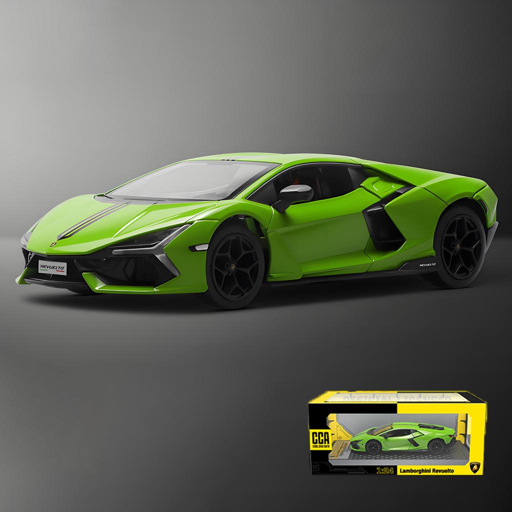 1/24 Scale Lamborghini Revuelto Super Sports Car Diecast Model Metal Car Collection Level Home Trendy Toys Ornaments Hobbies Boyfriend