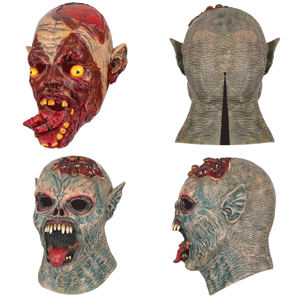 Scary Halloween Latex Mask Terrifying Zombie Costume Decoration