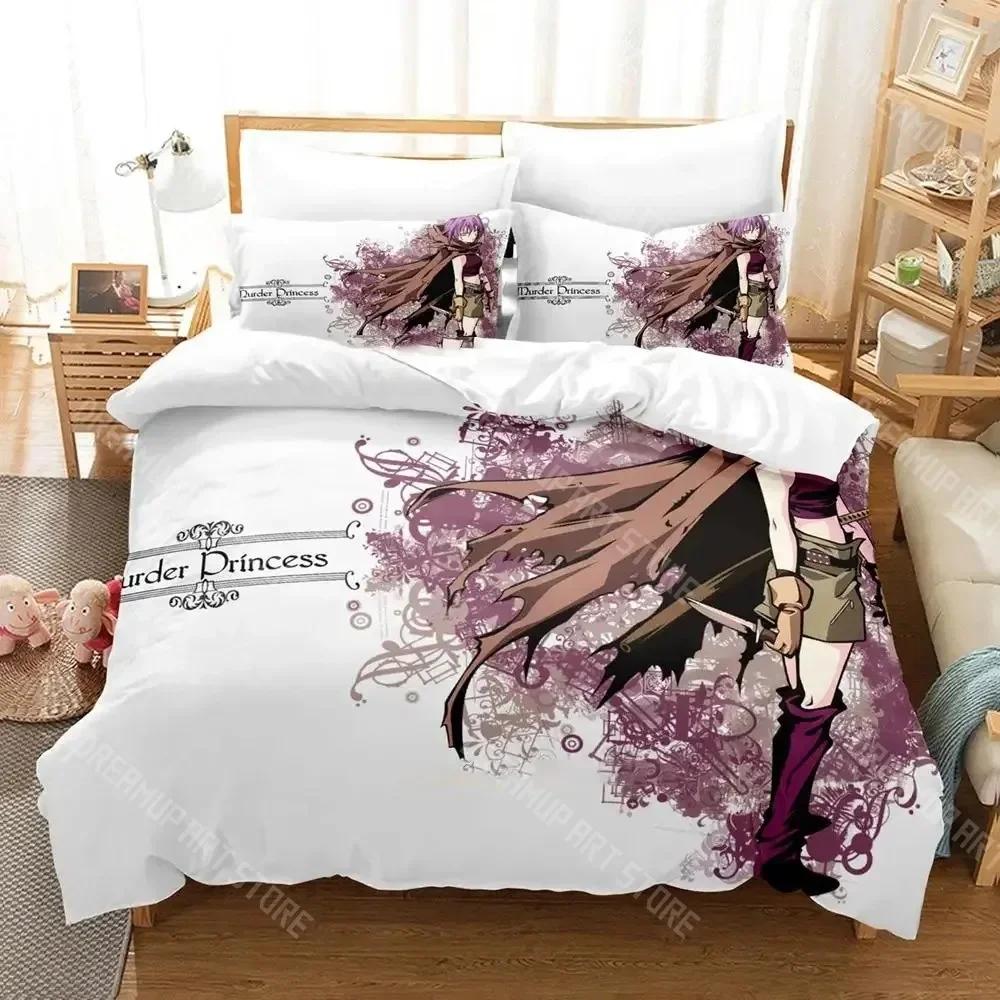 3D Print Murder Princess Bedding Set Boys Girls Twin Queen Size Duvet Cover Pillowcase Bed Kids Adult Fashion Home Textileextile