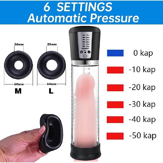 HESEKS Electric Penis Pump Male Masturbators Man Cock Sucking Penis Enlargement Vacuum Pump Male Enlarger Extender For