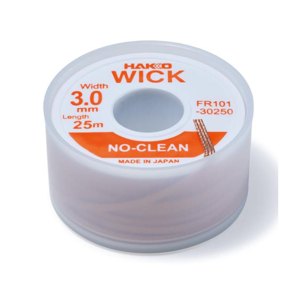 HAKKO Solder Wick FR-101 No-Clean, 3mm X 25m, FR101-30250-J