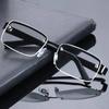 Men Reading Glasses Glasses Imitation Crystal Half-frame Presbyopia Eyeglasses Diopter +1.0 To +4.0 Retro Gafas