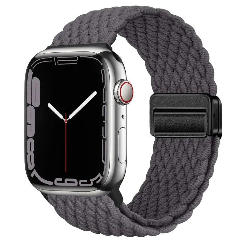 Nylon Strap For Apple Watch 44mm 45mm 49mm 42mm 38mm 40mm 41mm Watchband Bracelet for iWatch Series Ultra 9 8 7 6 5 4 SE 3 Band