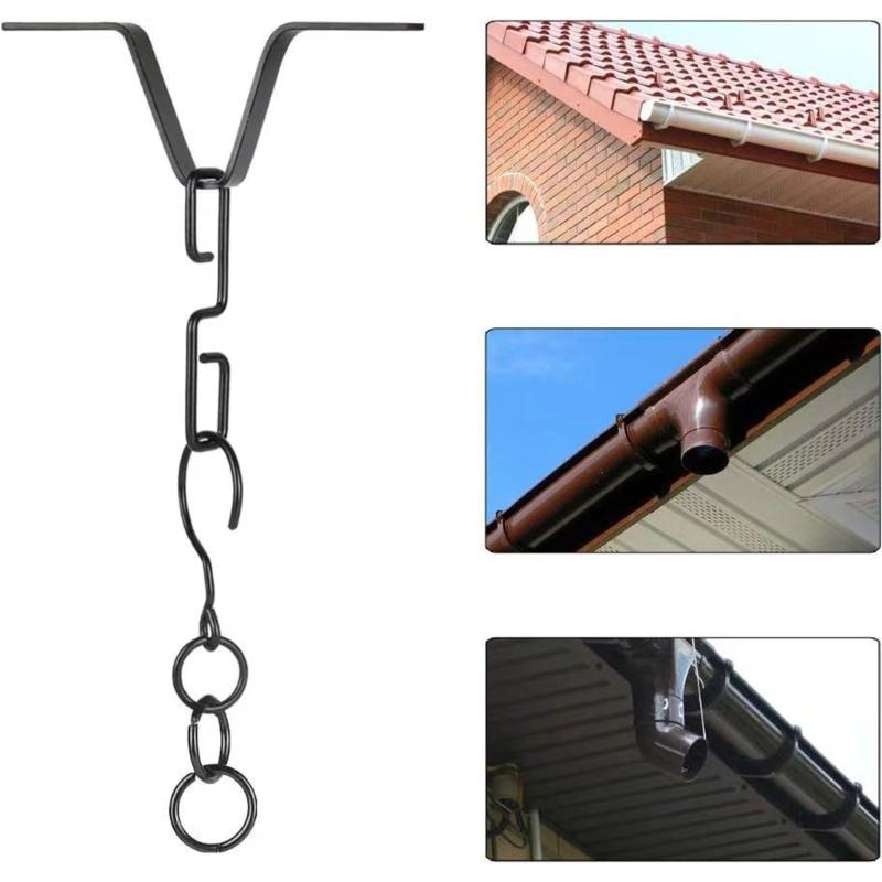 Sturmsicherer Regenketten-Adapter-Clip V-Form Dachrinnen-Montagezubehör für sichere Außenwasserfänger-Entwässerungssysteme