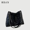 Ladies Large-Capacity Shoulder Messenger Bag Texture Portable Diamond Bucket Bag