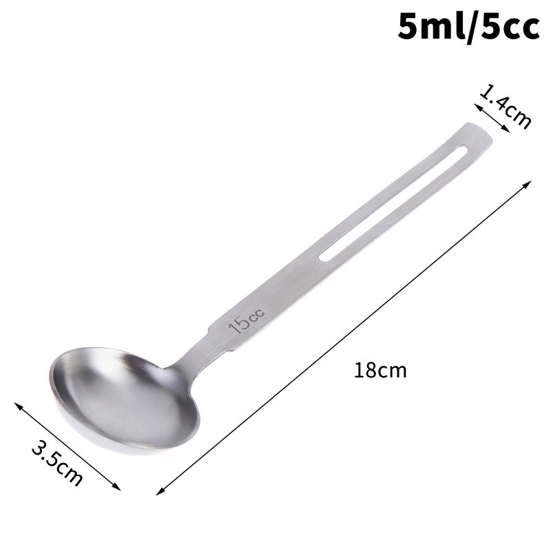304 Stainless Steel Coffee Scoops Rounded Head 5/15Ml Measuring Spoons For Coffee Beans Salt Liquid Ingredients