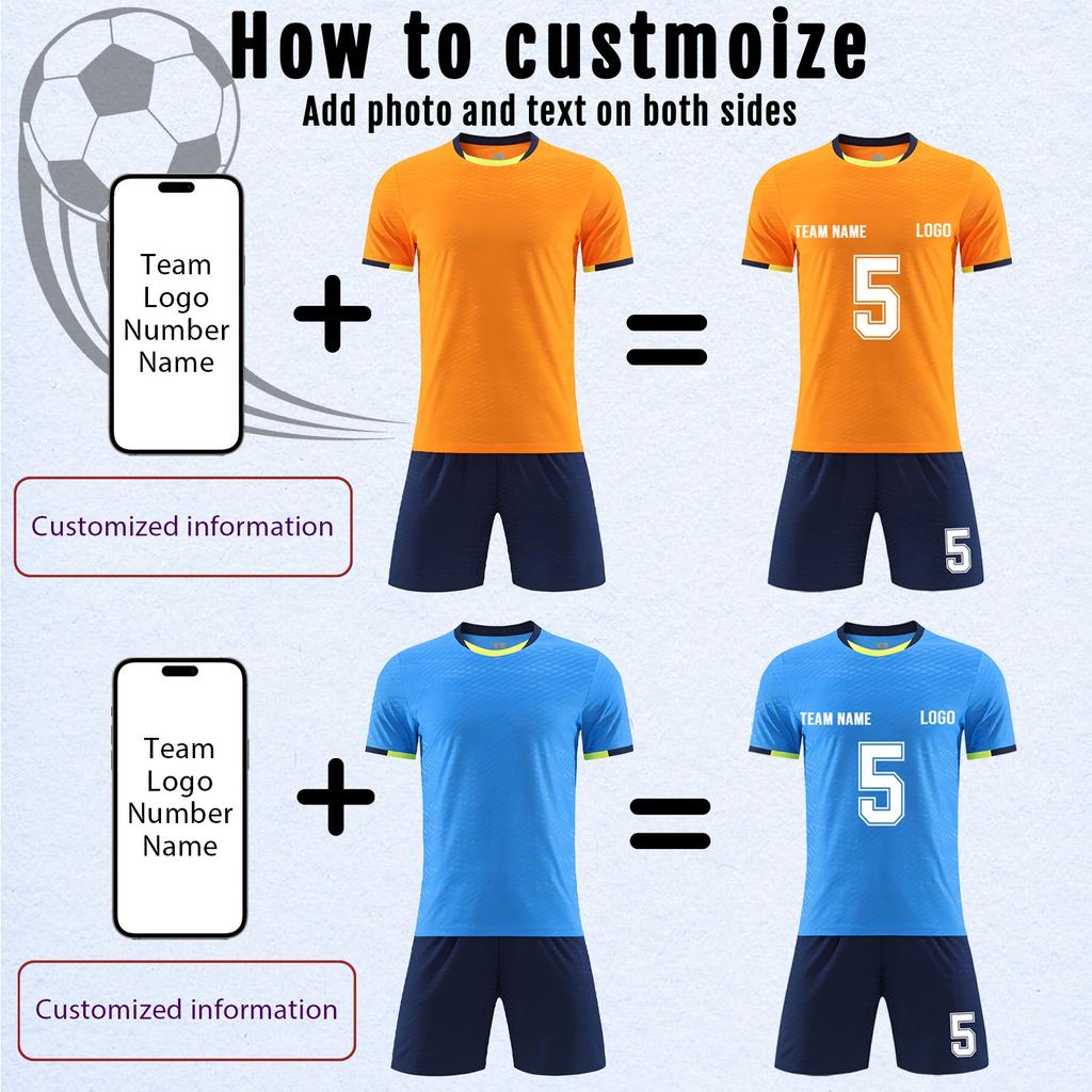 DIY Custom Adult And Children Three-piece Football Uniforms