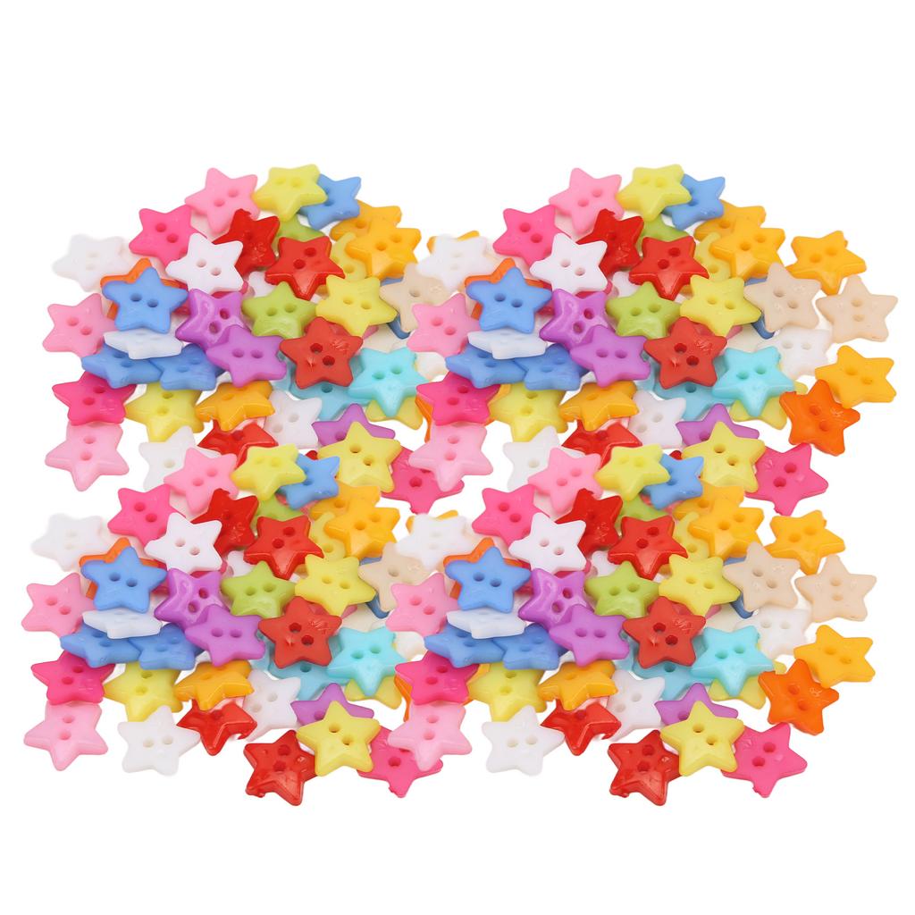 200 Pcs Buttons Durable Not Easy Fade Cute Portable Widely Application Cute Resin Button for Sewing12MM
