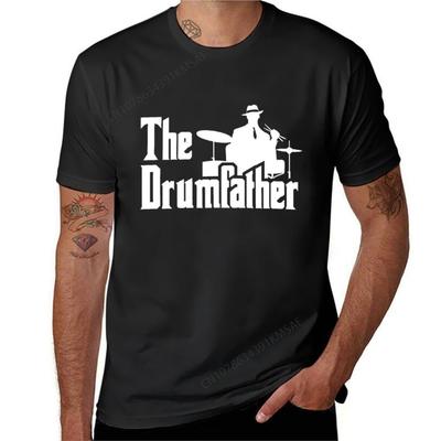 The Drumfather Lustiges Geschenk für Schlagzeugliebhaber T-Shirt Kurzarm-T-Shirt Oversizeds Anime Herren Trainingsshirts
