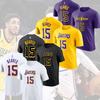 EXPÉDITION RAPIDE ! Austin Reaves #15 Lakers 2025 Nom & Numéro Cadeaux pour Fans T-Shirt Unisexe
