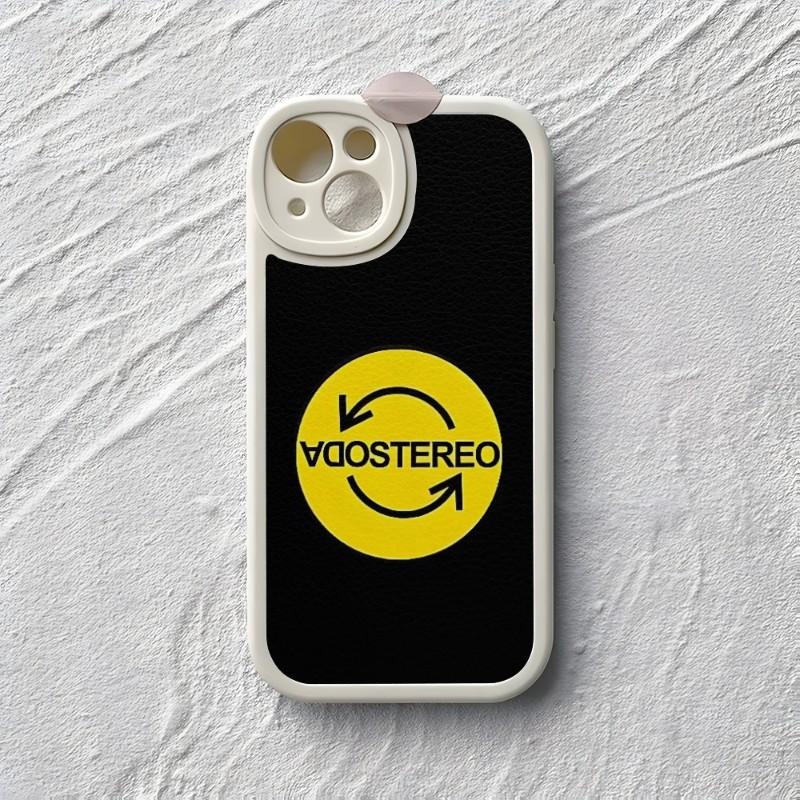 

Чехол для телефона SODA STEREO Band для iPhone 15 14 12 13 Pro Max 11 Mini X Xr Xs Puls Силиконовый чехол из кожи ягненка iPhone SE 2020 2022