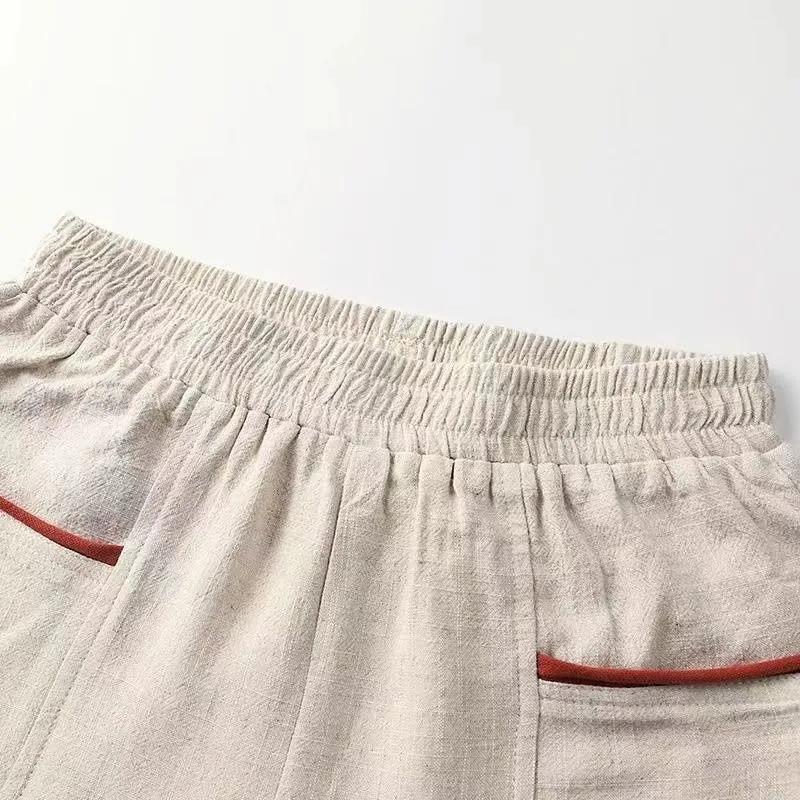 Women's Summer Thin Section Loose Nine-minute Pants High-waisted Casual Ha Small Feet Lunar Trousers Pants