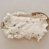 Small Floral Ruffle Lace Double Layer Cotton Gauze Pillowcase for Kindergarten