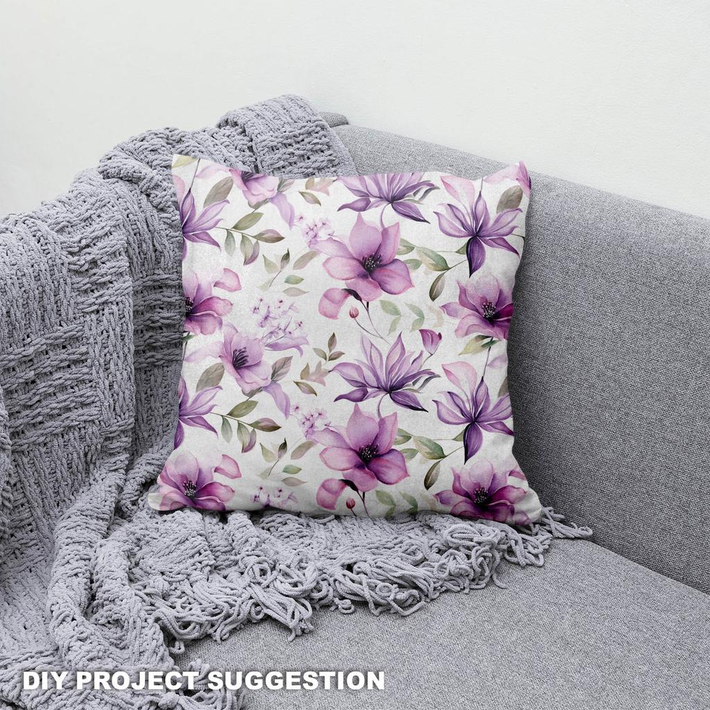 Royal Samt Stoff Polyester Zum Nähen - Motiv Blumen - Rdx2207