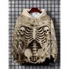 New Funny Skull Graphic 3D Print Hoodies For Man Hoody Oversized Hooded Sweatshirts Harajuku Tracksuits Pullover Tops Clothing