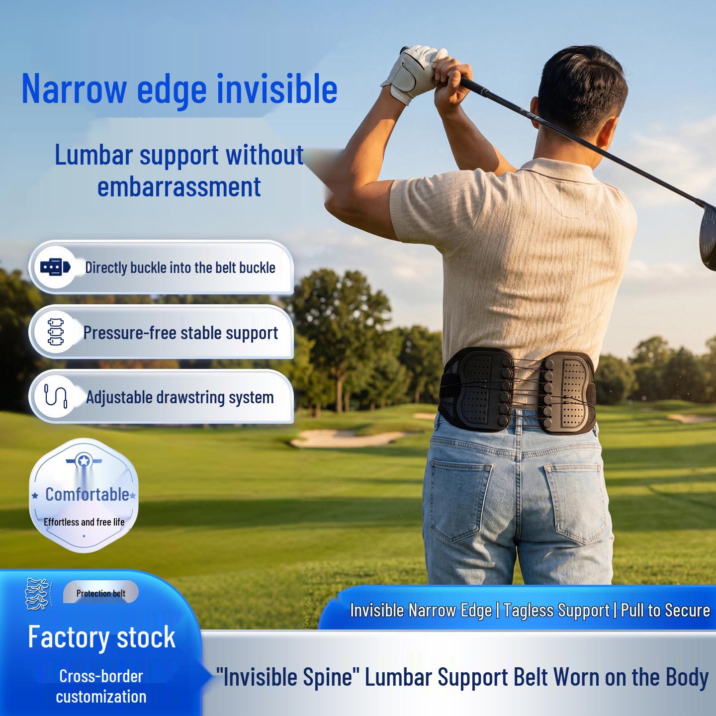 Stylish Breathable Lumbar Support Belt with Dual Pulley and Abdominal Binder Extra Large чёрный