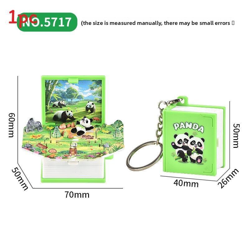 3d Pop Up Puzzle Book Keychain With Fortress Scene For Stress Relief And Creative Gift