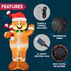 Syncfun 5 FT Christmas Gingerbread Man Inflatable Outdoor Decoration with Candy Canes for Chirstmas Inflatables Decor